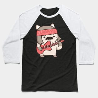 Cat playing guitar Baseball T-Shirt